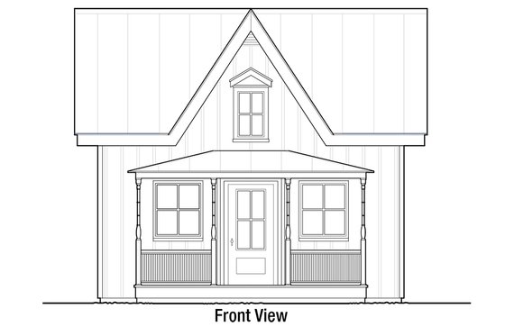 Exterior - Front Elevation 3 for Cottage House Plan #915-11 - 1 bed, 1 bath