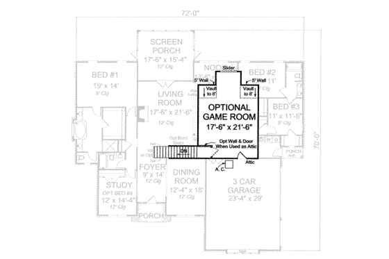 Floor Plan - Upper Floor for Traditional House Plan #20-1826 - 3 bed, 3 bath