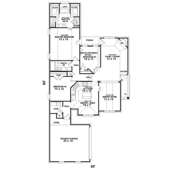 Traditional Floor Plan - Main Floor Plan #81-284