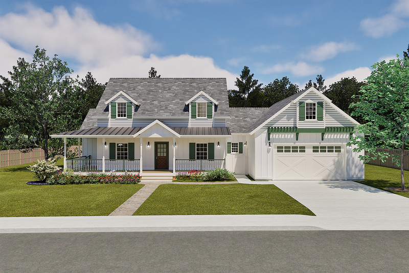 Home Plan - Farmhouse Exterior - Front Elevation Plan #1099-13