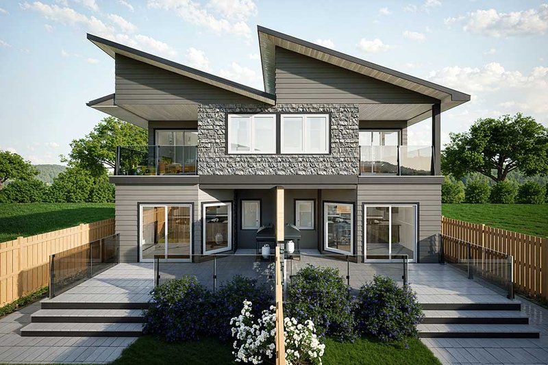 Dream House Plan - Exterior - Rear Elevation for Contemporary House Plan #1101-32 - 5 bed, 5 bath
