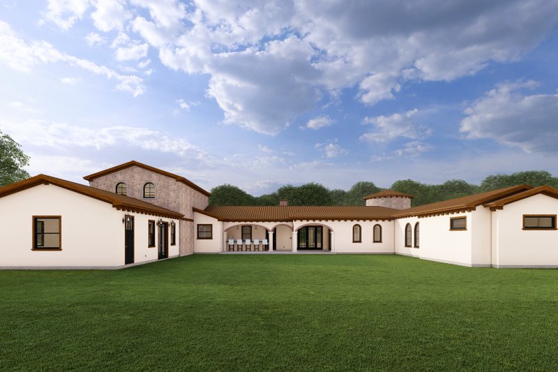 House Design - Exterior - Rear Elevation for Mediterranean House Plan #1127-24 - 3 bed, 3.5 bath