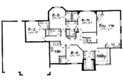 European Style House Plan - 5 Beds 3.5 Baths 4514 Sq/Ft Plan #308-216 