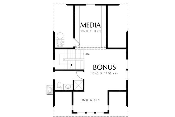 Floor Plan - Other Floor for Colonial House Plan #48-1008 - 3 bed, 2.5 bath