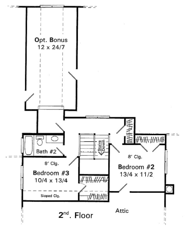 Home Plan - Country Floor Plan - Upper Floor Plan #41-171