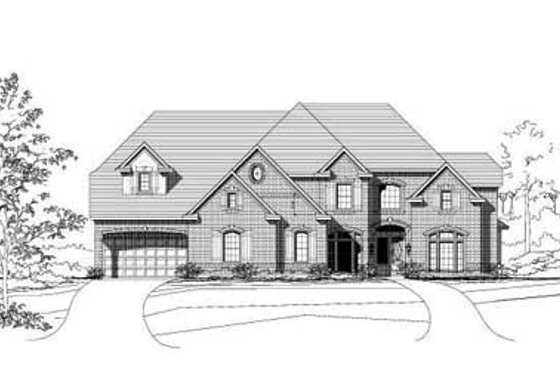 Exterior - Front Elevation for Traditional House Plan #411-170 - 4 bed, 3.5 bath