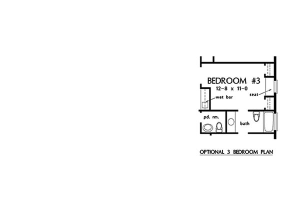 House Plan Design - Optional Bedroom III