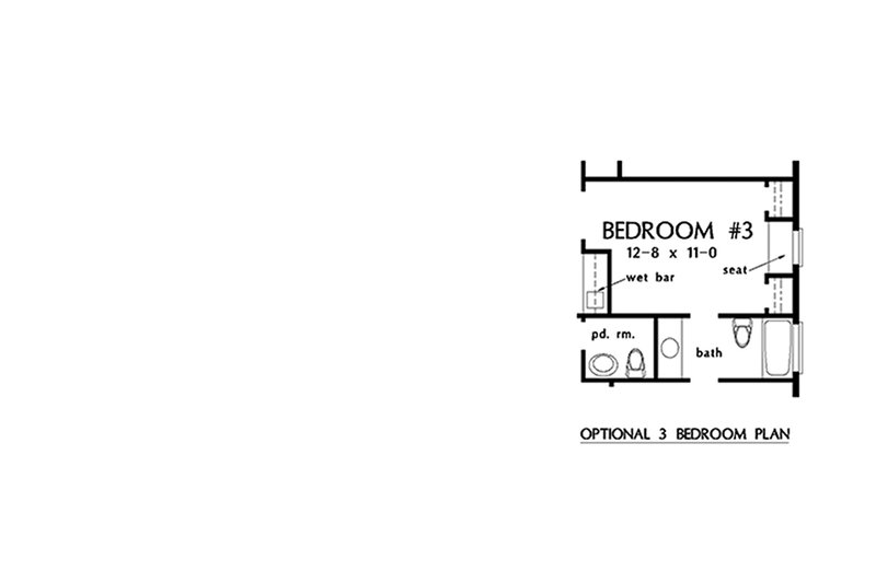 Home Plan - Optional Bedroom III