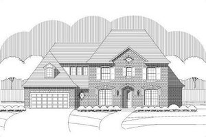 European Exterior - Front Elevation Plan #411-767