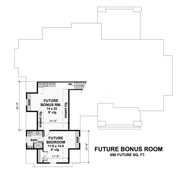 Craftsman Floor Plan - Upper Floor Plan #51-572