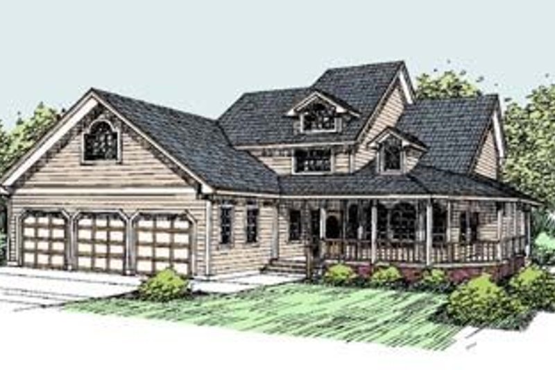 Dream House Plan - Traditional Exterior - Front Elevation Plan #60-285