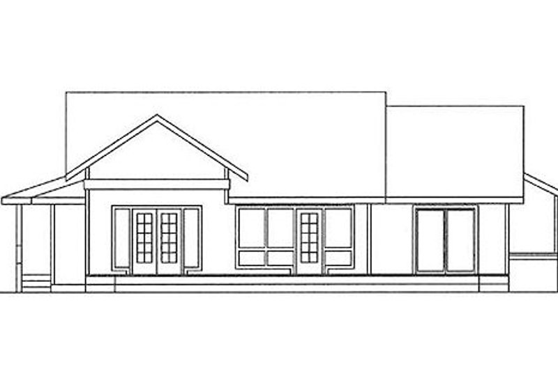 House Plan Design - Exterior - Rear Elevation for Country House Plan #60-148 - 3 bed, 2 bath