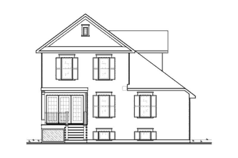Dream House Plan - Exterior - Rear Elevation for Country House Plan #23-2258 - 3 bed, 1.5 bath