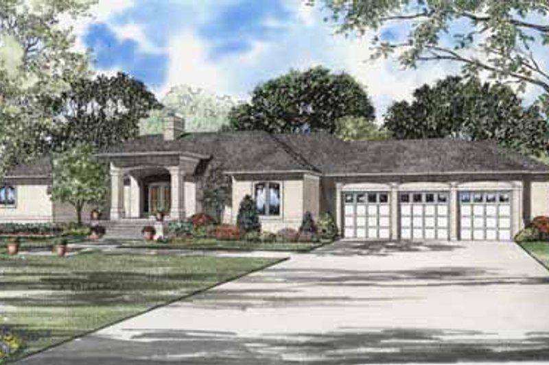House Design - Traditional Exterior - Front Elevation Plan #17-589
