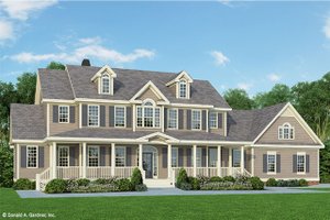Country Exterior - Front Elevation Plan #929-44