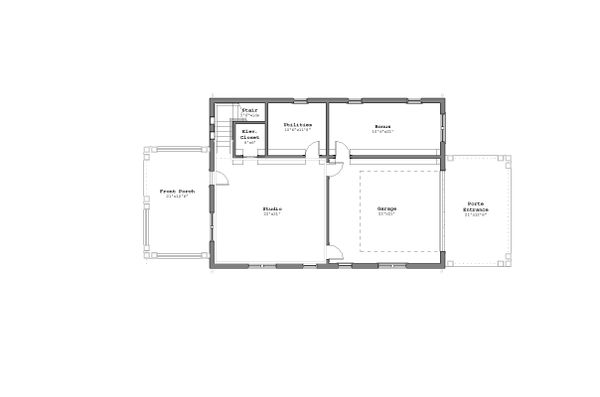 Craftsman Floor Plan - Lower Floor Plan #926-5