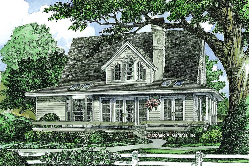 Home Plan - Exterior - Rear Elevation for Farmhouse House Plan #929-77 - 3 bed, 2.5 bath