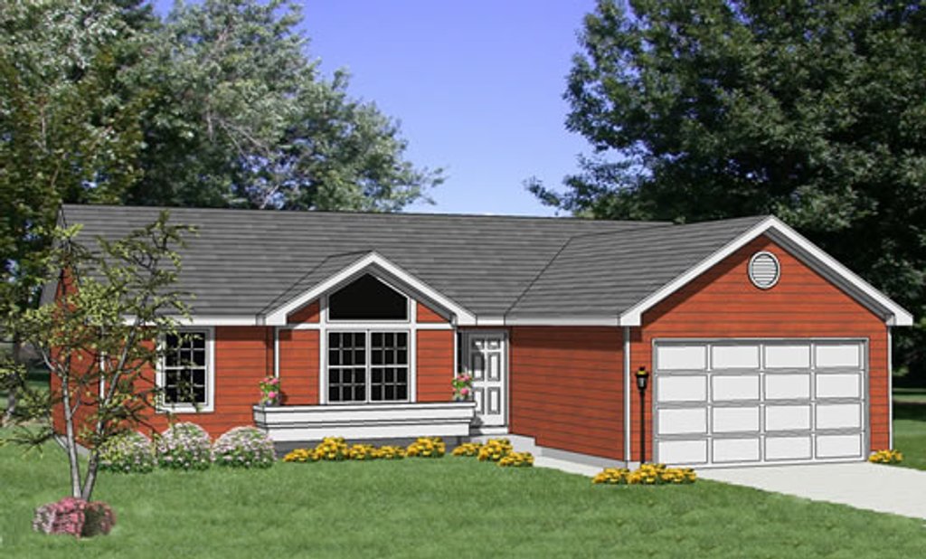  Ranch  Style House  Plan  3 Beds 2  Baths 1175 Sq Ft Plan  
