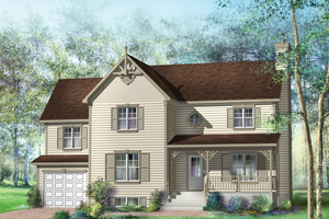 Country Exterior - Front Elevation Plan #25-4682