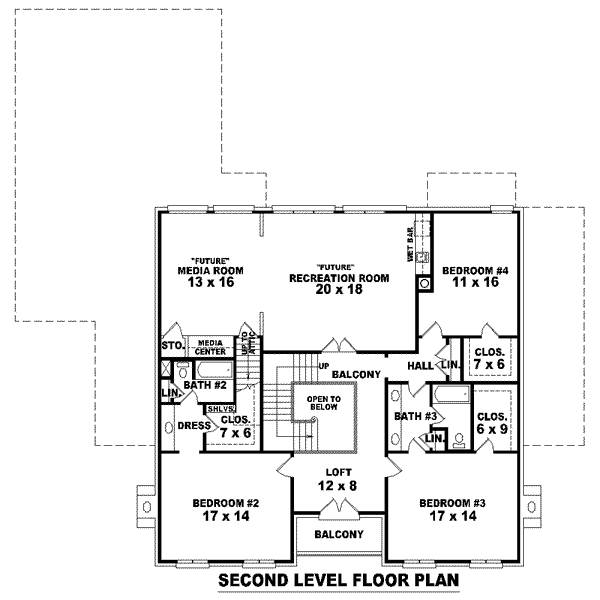 European Floor Plan - Upper Floor Plan #81-1309