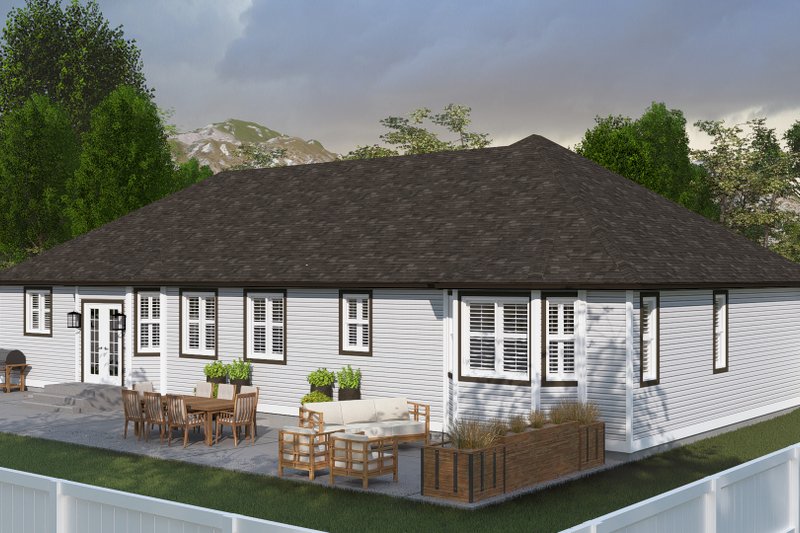 Home Plan - Exterior - Rear Elevation 2 for Farmhouse House Plan #1060-218 - 3 bed, 2 bath