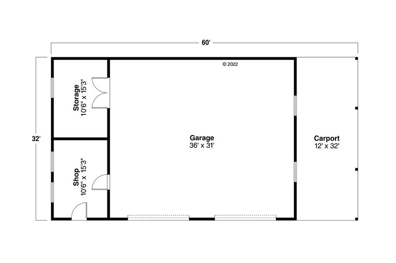 Architectural House Design - Floor Plan - Main Floor for Traditional House Plan #124-895, 0 bath