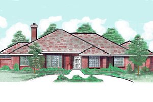 Ranch Exterior - Front Elevation Plan #52-236