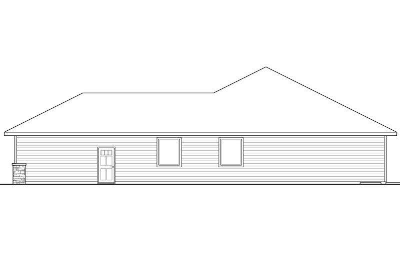 Home Plan - Exterior - Other Elevation 1 for Ranch House Plan #124-957 - 3 bed, 2 bath