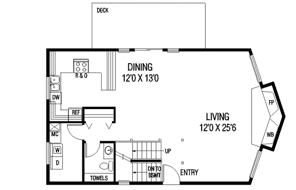 Modern Floor Plan - Main Floor Plan #60-318