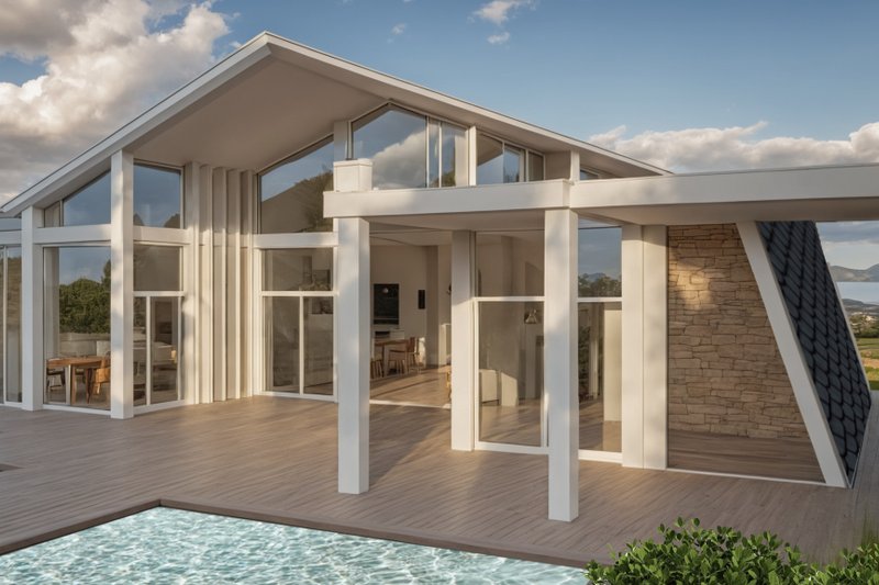 Dream House Plan - Exterior - Front Elevation 3 for Contemporary House Plan #542-2 - 2 bed, 2 bath