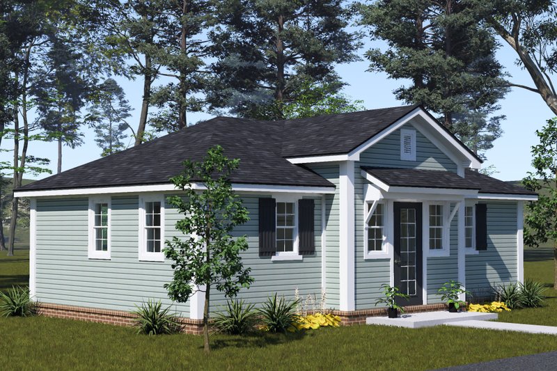 Architectural House Design - Exterior - Other Elevation 3 for Cottage House Plan #513-2471 - 2 bed, 2 bath
