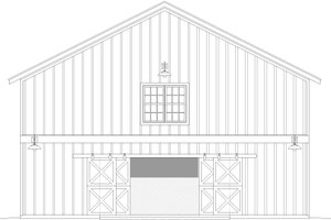 Exterior - Rear Elevation for Country House Plan #932-782, 1 bath