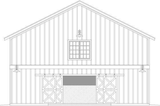Exterior - Rear Elevation for Country House Plan #932-782, 1 bath