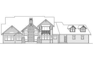 Exterior - Rear Elevation for Craftsman House Plan #124-1032 - 3 bed, 3.5 bath