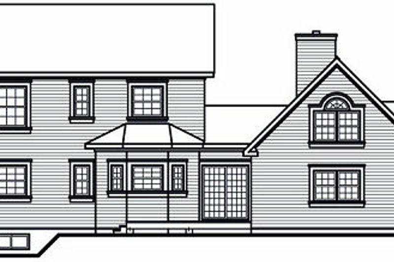 Home Plan - Exterior - Rear Elevation for Victorian House Plan #23-750 - 4 bed, 3.5 bath