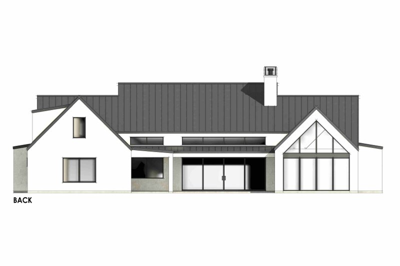 House Plan Design - Exterior - Rear Elevation 2 for Modern House Plan #1096-35 - 4 bed, 4.5 bath