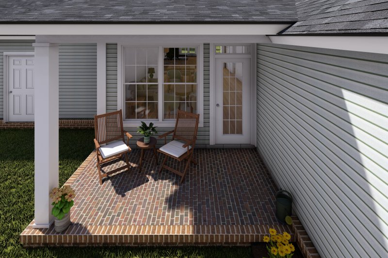 Architectural House Design - Exterior - Covered Porch House Plan #513-2077 - 3 bed, 2 bath