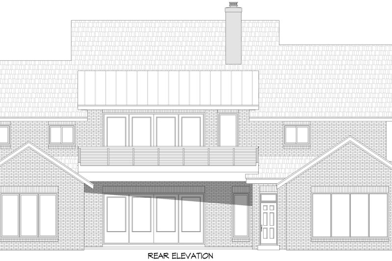 Dream House Plan - Exterior - Rear Elevation 1 for Colonial House Plan #932-1147 - 4 bed, 4.5 bath