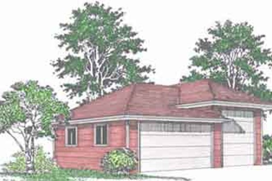 Exterior - Front Elevation for Traditional House Plan #116-137, 0 bath