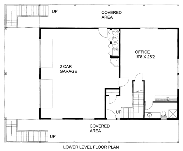 Bungalow Floor Plan - Lower Floor Plan #117-807