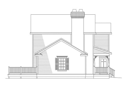 Exterior - Other Elevation for Farmhouse House Plan #124-147 - 4 bed, 2.5 bath