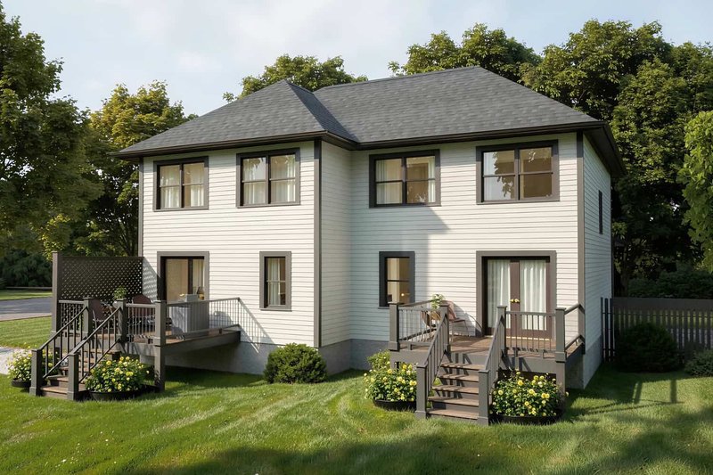 Home Plan - Exterior - Rear Elevation for Traditional House Plan #79-239 - 3 bed, 1.5 bath