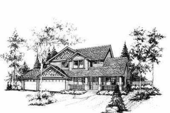 Exterior - Front Elevation for Traditional House Plan #78-130 - 4 bed, 2.5 bath