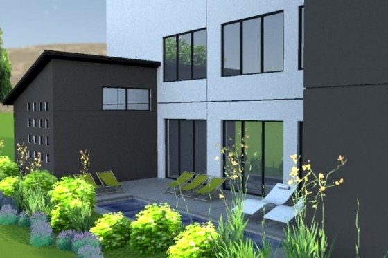 Exterior - Outdoor Living for Modern House Plan #449-7 - 3 bed, 4 bath