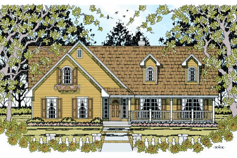 Traditional Style House Plan - 3 Beds 2 Baths 1569 Sq/Ft Plan #42-359