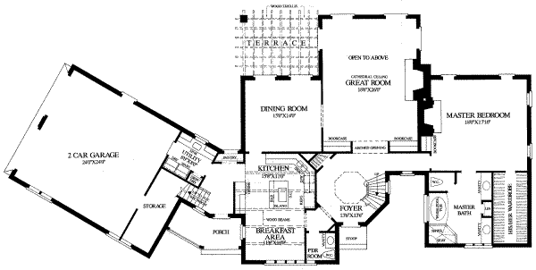 Dream House Plan - European Floor Plan - Main Floor Plan #137-226