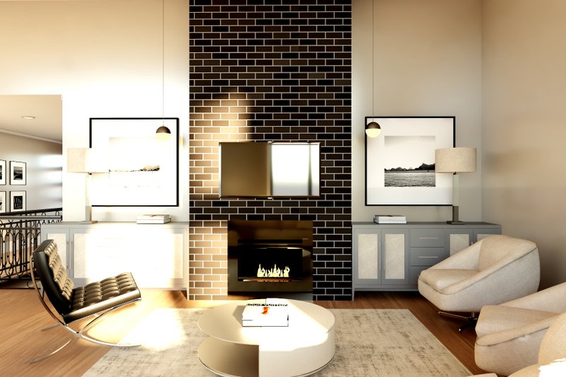 Architectural House Design - Interior - Family Room 1 for Modern House Plan #1064-323 - 3 bed, 2 bath