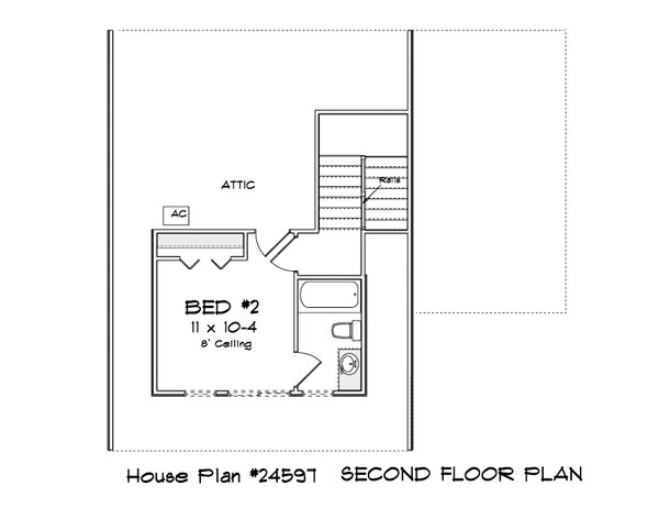 House Blueprint - Cottage Floor Plan - Upper Floor Plan #513-2390