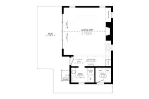Floor Plan - Main Floor for Farmhouse House Plan #1114-107, 1 bath