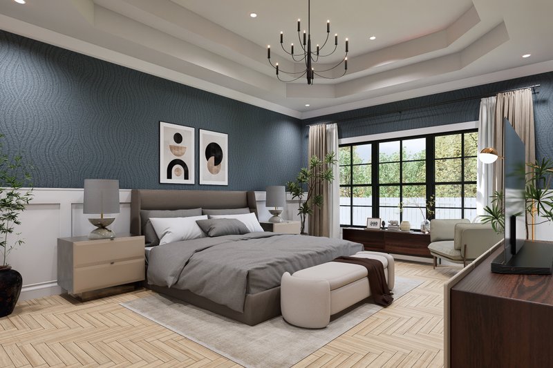 House Blueprint - Interior - Master Bedroom for Farmhouse House Plan #54-681 - 3 bed, 3 bath